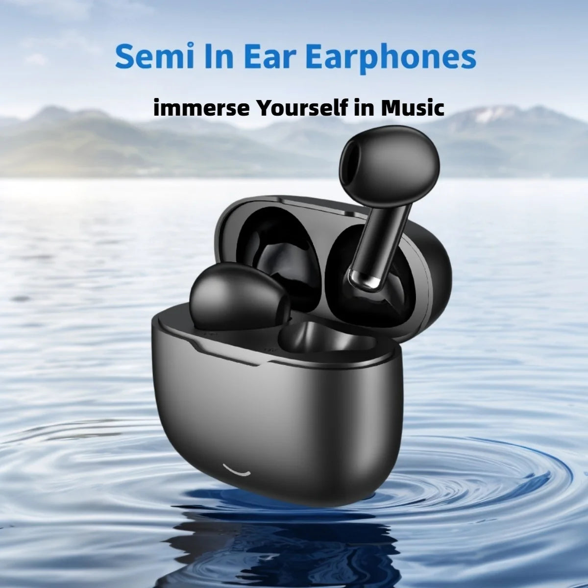 New wireless Bluetooth earbuds with advanced acoustics, compact design, hi-fi sound, ultra-lightweight semi-in-ear fit,