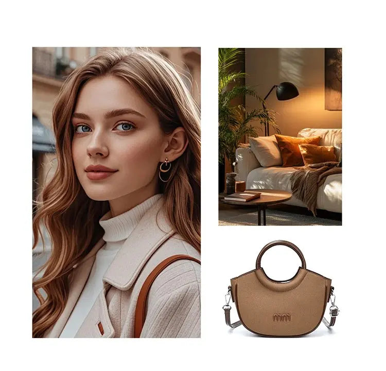 High End Fashionable Bag for Women Classic Elegant Luxury Leather Trendy Paris Designer Vintage Casual Simple Style