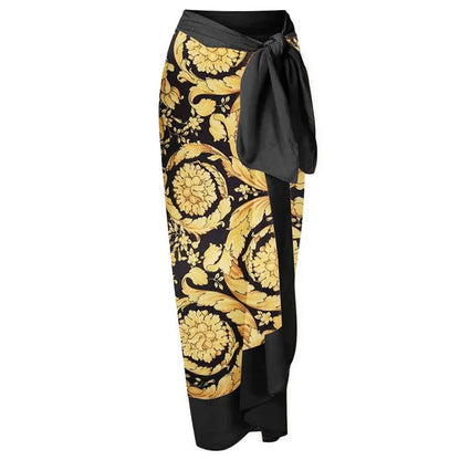 2026 New Sexy Print Retro Swimwear Beach Dress Cover Up Long Skirts Skirt Party Outfits Swimsuit Beachwear