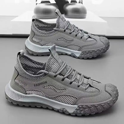 Sneakers for Men High Quality Thick Soled Work Strap Outdoor Mountaineering Anti Slip Platform Wear-resistant Casual Sport Shoes
