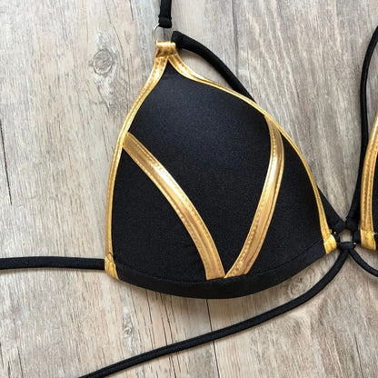 2023 Gold Stamping Women Bikini Set Sexy Padded Women Swimsuit Push Up Bikini Swimwear Summer Beachwear Brazil Bathing Suit