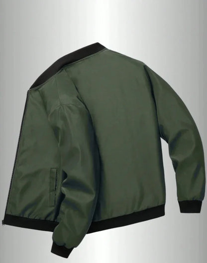 2024 Spring and Autumn New Baseball Collar Short Loose Solid Color Jacket Men&