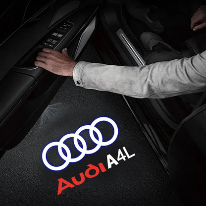 Car Accessories For Audi Quattr Q3 Q5 Q7 S3 S4 S5 S6 S7 A4 A5 A6 B6 B7 B8 C5 C6 C7 A7 A8 Led Emblem Lamp Car Door Welcome Lights