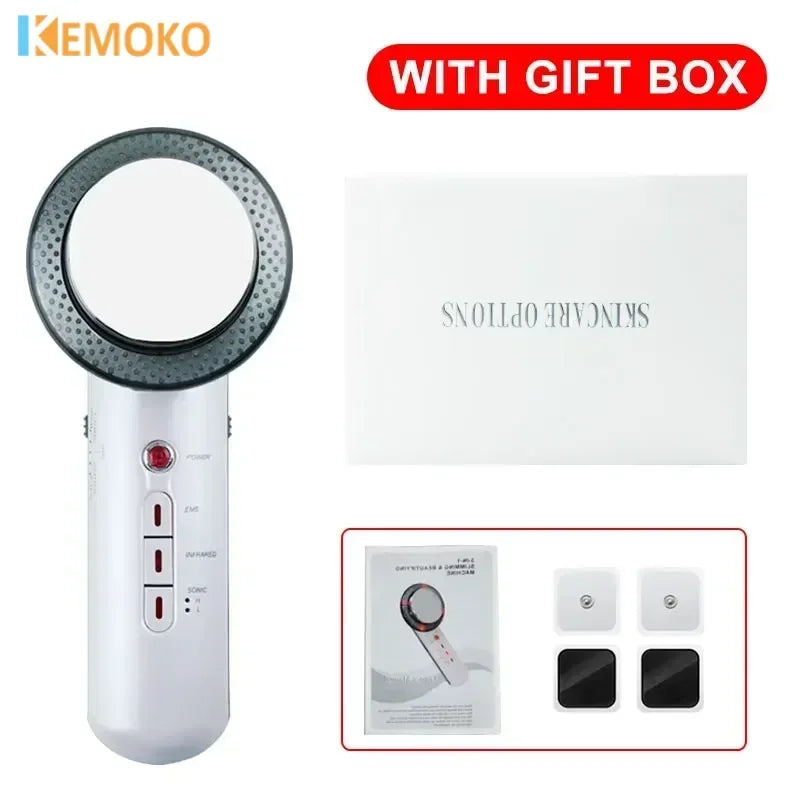 3 IN 1 EMS Ultrasonic Cavitation Weight Loss Machine Anti Cellulite Fat Burner Infrared Slimming Machin Beauty Apparatus Care