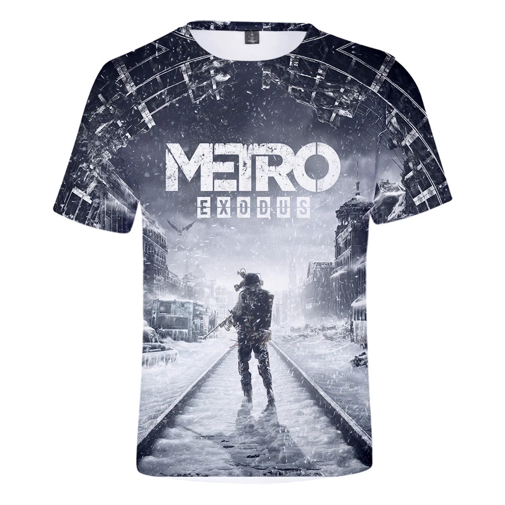 Game Metro Exodus 3D Print T-Shirt Men/Women Summer Fashion Short Sleeves Men Women Casual Trendy T Shirts Oversized