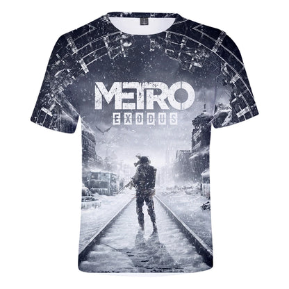 Game Metro Exodus 3D Print T-Shirt Men/Women Summer Fashion Short Sleeves Men Women Casual Trendy T Shirts Oversized