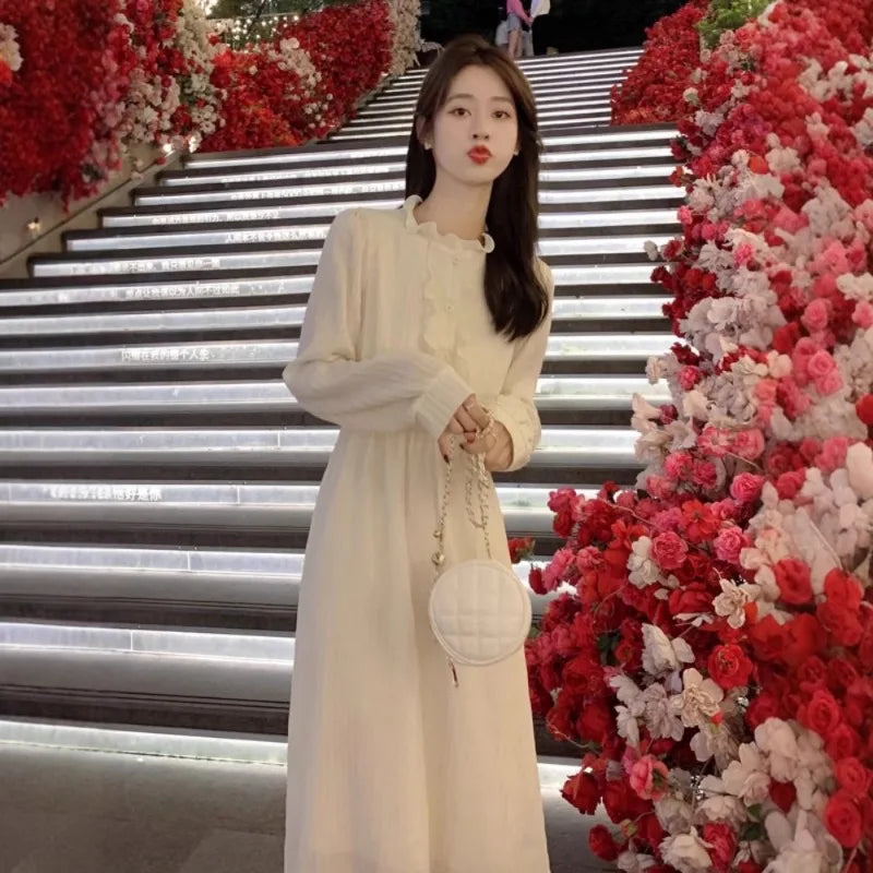 French Style Dress Spring Autumn Winter New Style Women&