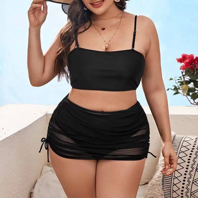 Plus Size High Waist Bikini Women&