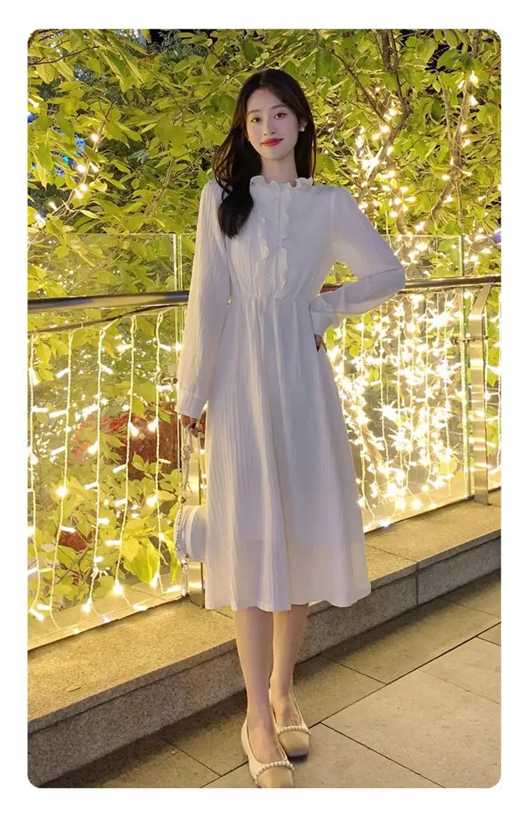 French Style Dress Spring Autumn Winter New Style Women&
