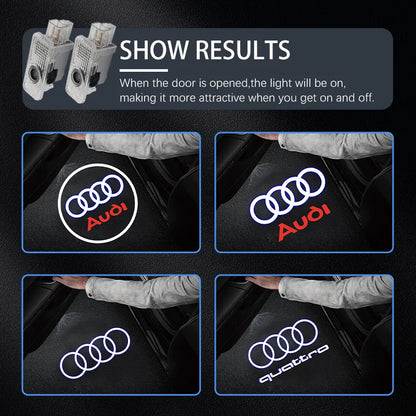 Car Accessories For Audi Quattr Q3 Q5 Q7 S3 S4 S5 S6 S7 A4 A5 A6 B6 B7 B8 C5 C6 C7 A7 A8 Led Emblem Lamp Car Door Welcome Lights