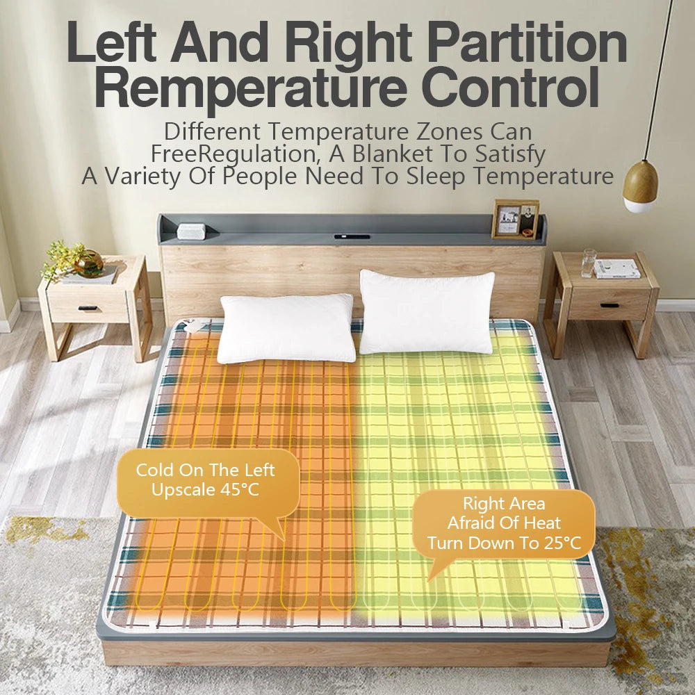 110V US Plug Electric Blanket Body Warmer Heated Blanket Thermostat Electric Heater Blanket Electric Heating for Winter Room Use