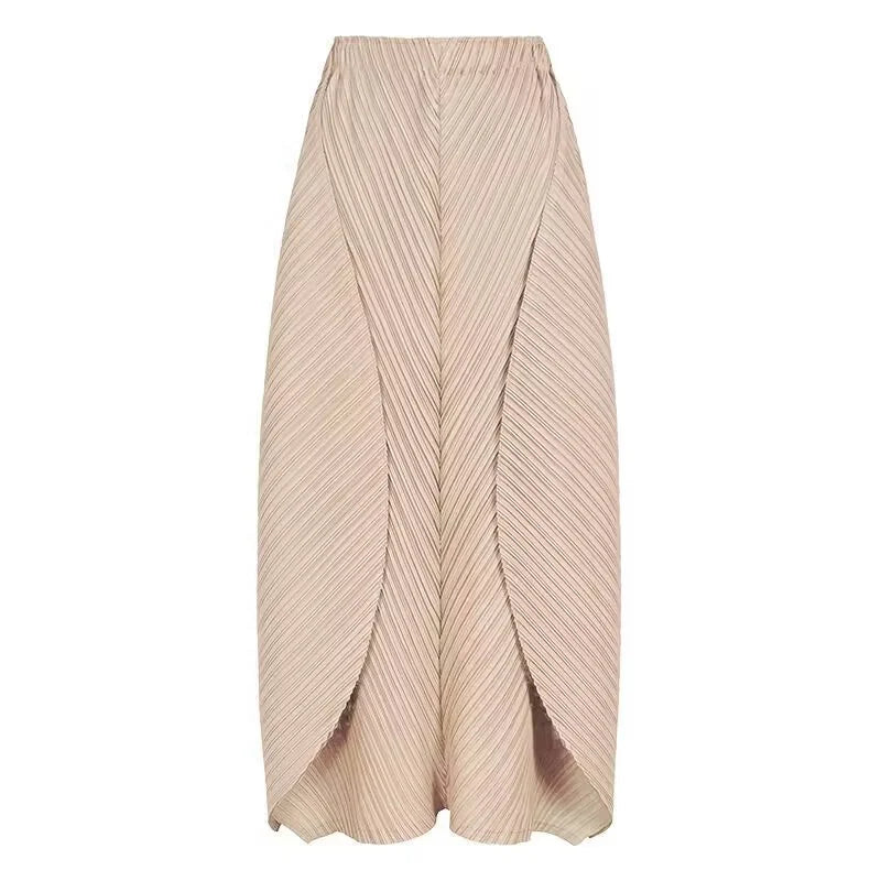 Skirts for Women Woman Clothes New Beautiful Lssey Miyake Solid Color 2025 Spring and Summer new big Skirt Women&