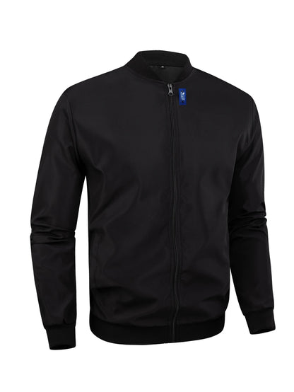 2024 Spring and Autumn New Baseball Collar Short Loose Solid Color Jacket Men&
