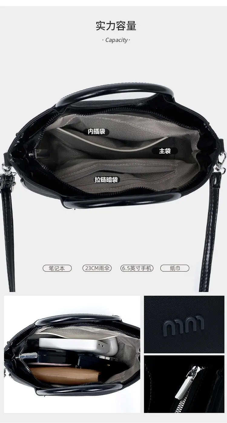 High End Fashionable Bag for Women Classic Elegant Luxury Leather Trendy Paris Designer Vintage Casual Simple Style