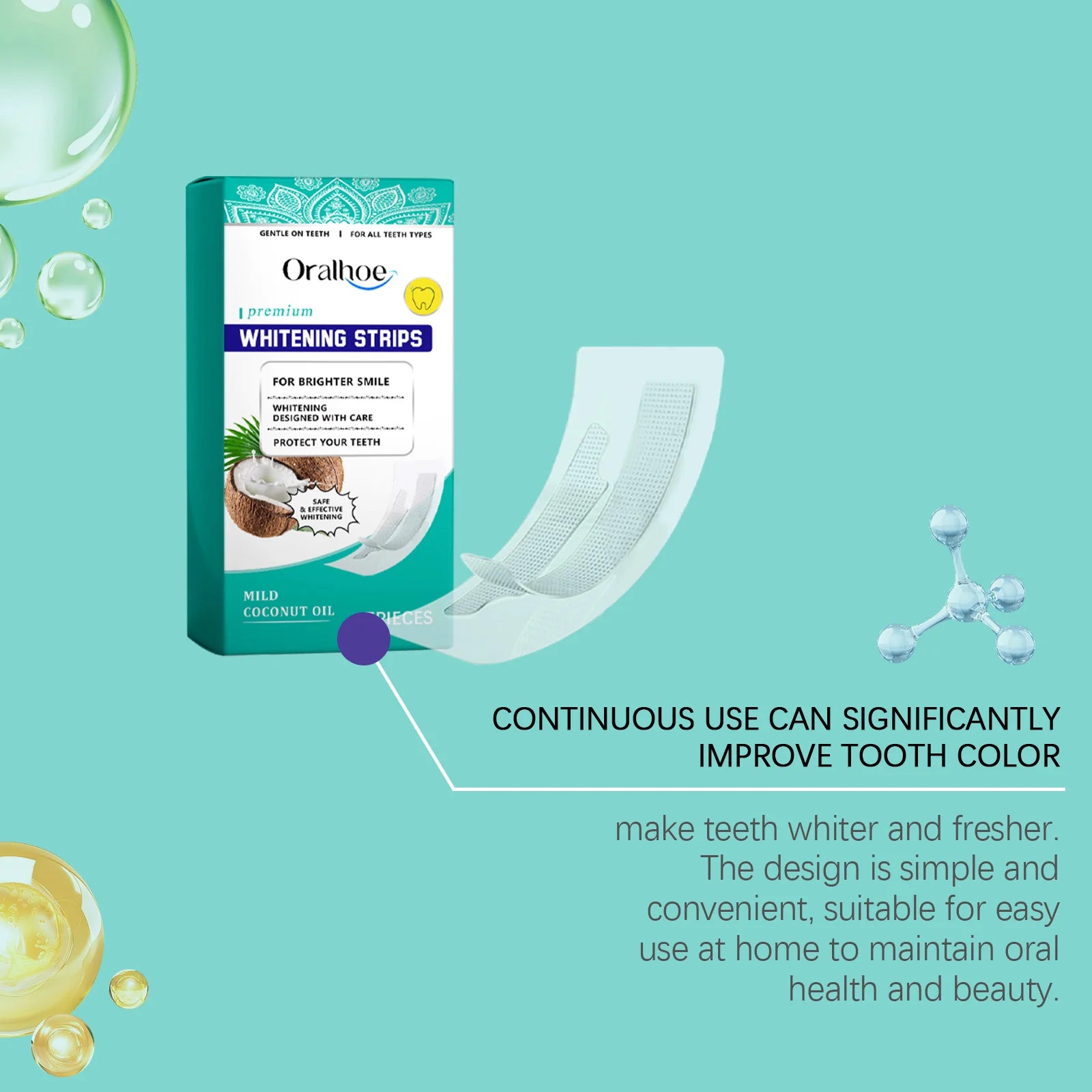 Tooth Whitening Strips Remove Tooth Stains Tartar Plaque Lighten Dark Dental Cleaning Improve Bad Breath Bleach Teeth Brightener