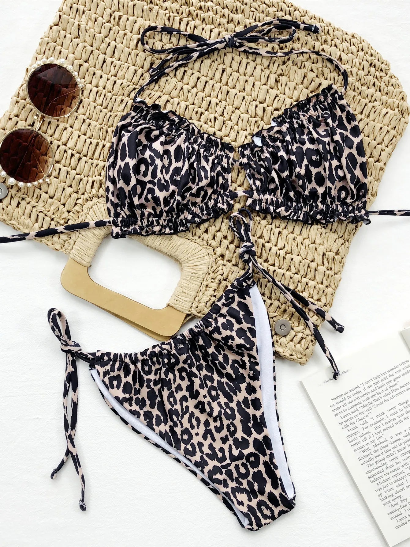 2023 Sexy Ruffle Frill Bikini Solid Swimwear Women Swimsuit Female Bikini Set Brazilian Bathing Suit Beachwear Swim Lady Bathers