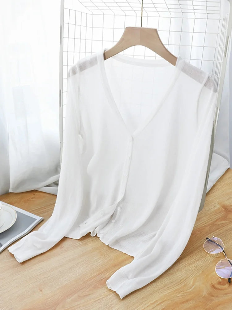 Ice Silk Thin Knitted  Women&