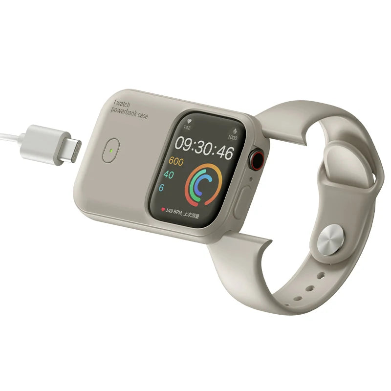 iWatch Power Bank Case For Apple Watch Charger 1200mAh Wireless Powerbank For Apple Watch 46 45 49mm Portable Magnetic Charging