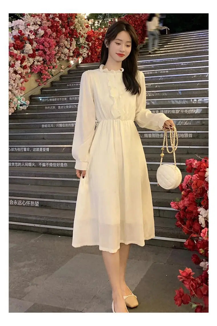 French Style Dress Spring Autumn Winter New Style Women&