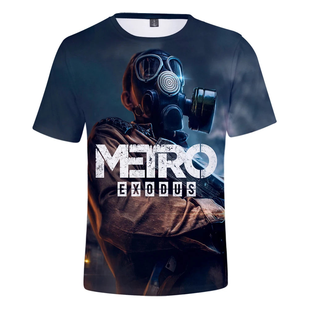 Game Metro Exodus 3D Print T-Shirt Men/Women Summer Fashion Short Sleeves Men Women Casual Trendy T Shirts Oversized
