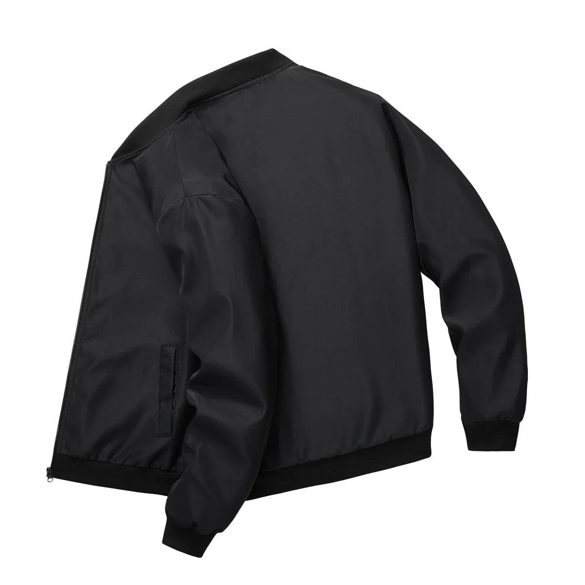 2024 Spring and Autumn New Baseball Collar Short Loose Solid Color Jacket Men&