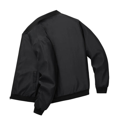 2024 Spring and Autumn New Baseball Collar Short Loose Solid Color Jacket Men&