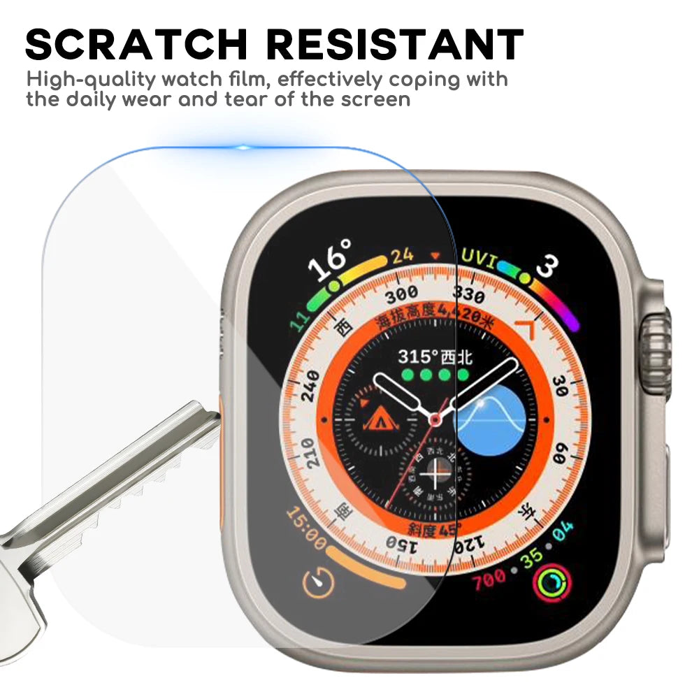 Tempered Glass for Apple Watch Ultra 49mm Screen Protector Anti-Scratch for Apple Watch Ultra 2 Smartwatch