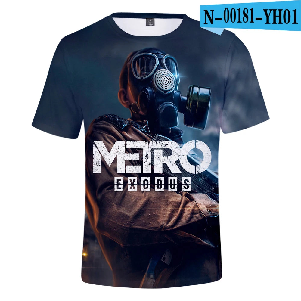 Game Metro Exodus 3D Print T-Shirt Men/Women Summer Fashion Short Sleeves Men Women Casual Trendy T Shirts Oversized
