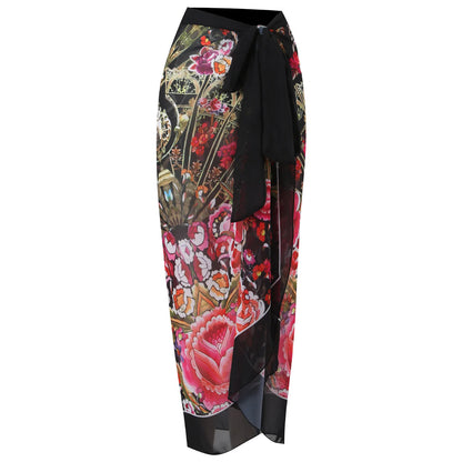 2026 New Sexy Print Retro Swimwear Beach Dress Cover Up Long Skirts Skirt Party Outfits Swimsuit Beachwear