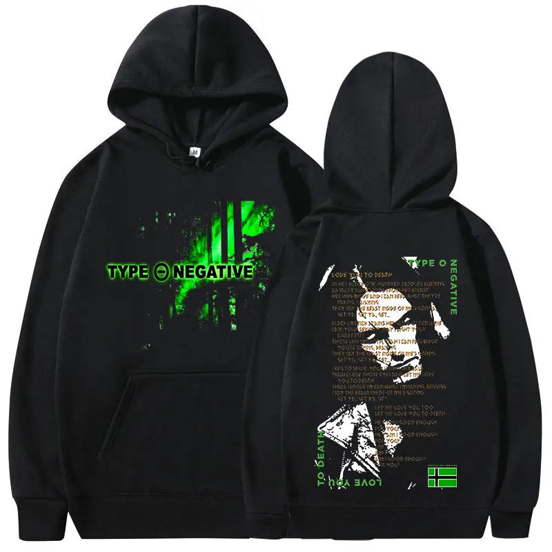 Type O Negative Love You To Death Hoodie Gothic Metal Rock Band Sweatshirt Men&
