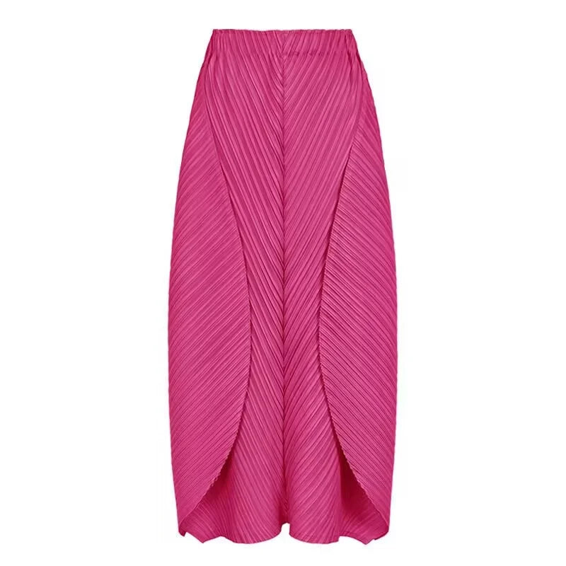 Skirts for Women Woman Clothes New Beautiful Lssey Miyake Solid Color 2025 Spring and Summer new big Skirt Women&