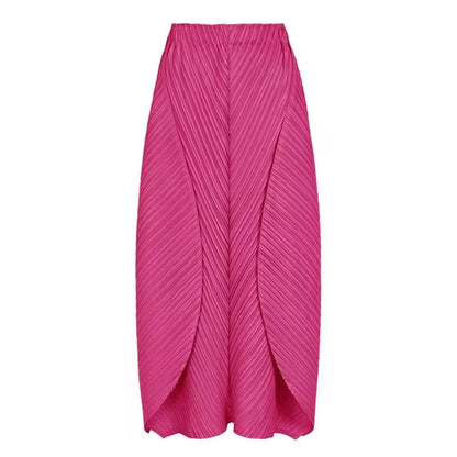 Skirts for Women Woman Clothes New Beautiful Lssey Miyake Solid Color 2025 Spring and Summer new big Skirt Women&
