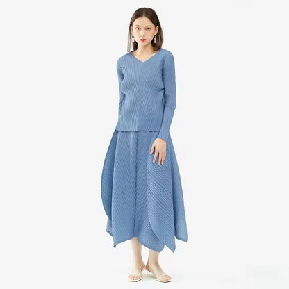 Skirts for Women Woman Clothes New Beautiful Lssey Miyake Solid Color 2025 Spring and Summer new big Skirt Women&