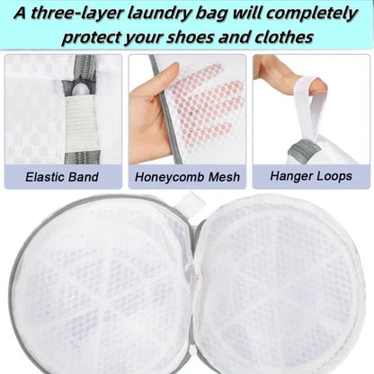exquisite mesh laundry bags - versatile shoe and clothing washing bags - prevent tangles - a time-saving solution