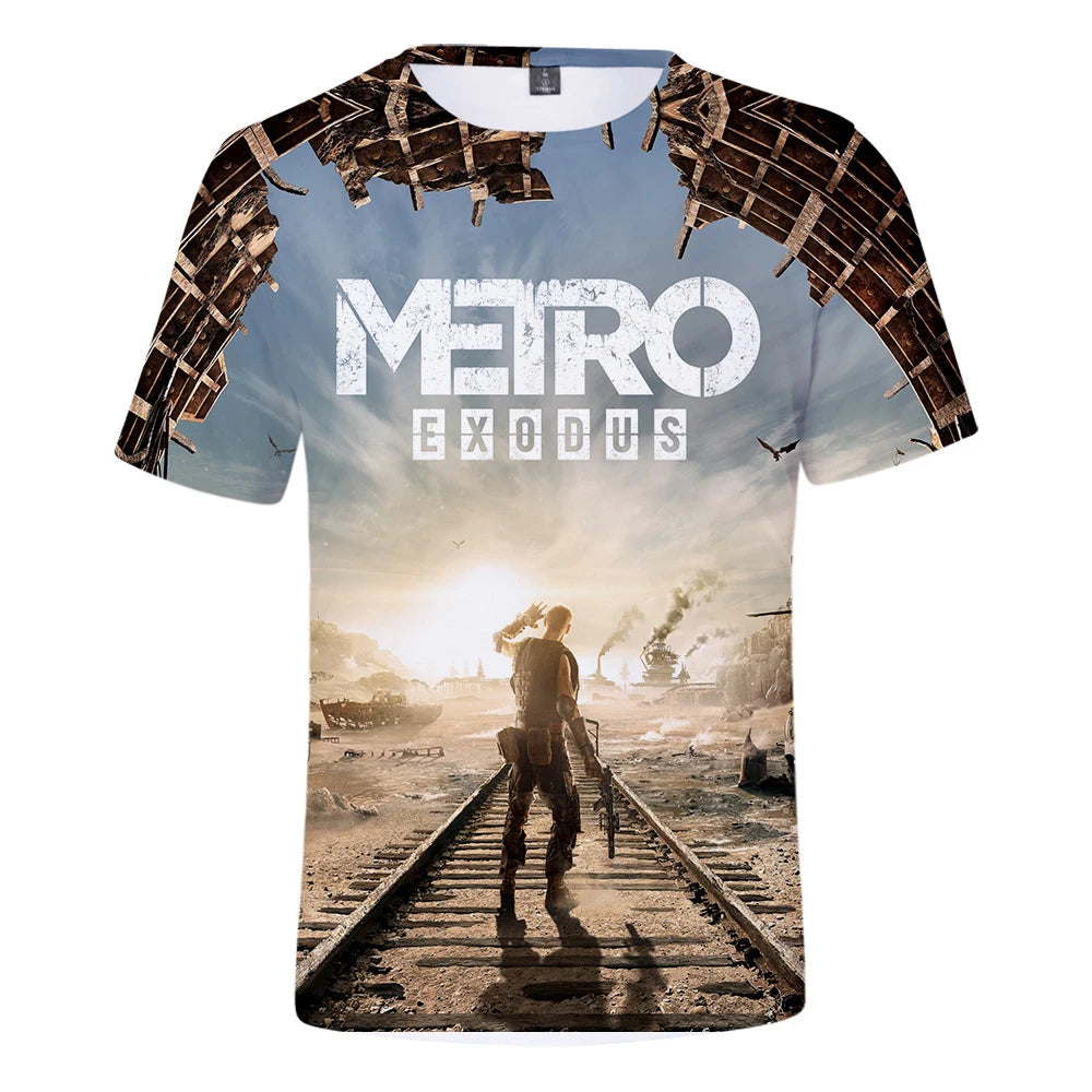 Game Metro Exodus 3D Print T-Shirt Men/Women Summer Fashion Short Sleeves Men Women Casual Trendy T Shirts Oversized