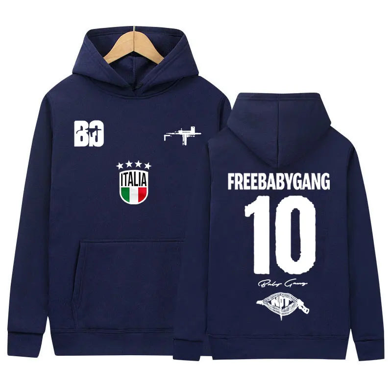 Rapper Baby Gang Tour Album Logo Graphics Hoody Mens Women Clothing Pop Music Sweatshirt Y2K Fashion High Quality Fleece Hoodies