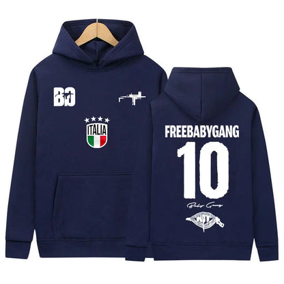 Rapper Baby Gang Tour Album Logo Graphics Hoody Mens Women Clothing Pop Music Sweatshirt Y2K Fashion High Quality Fleece Hoodies