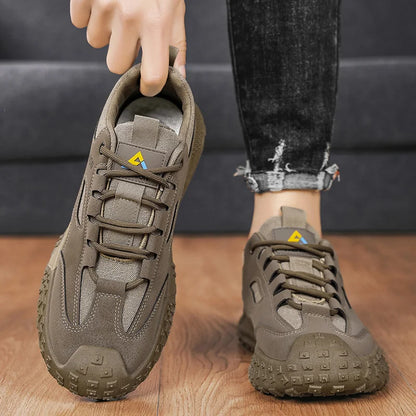 Sneakers for Men High Quality Thick Soled Work Strap Outdoor Mountaineering Anti Slip Platform Wear-resistant Casual Sport Shoes