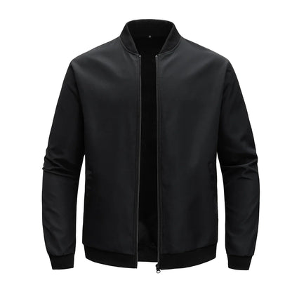 2024 Spring and Autumn New Baseball Collar Short Loose Solid Color Jacket Men&
