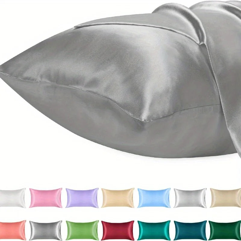 1PC Satin Pillowcase for Hair Similar to Silk Pillow Cases for Skin, Silky &amp; Soft Pillow Covers, Gifts for Her or Him