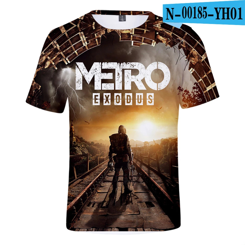 Game Metro Exodus 3D Print T-Shirt Men/Women Summer Fashion Short Sleeves Men Women Casual Trendy T Shirts Oversized