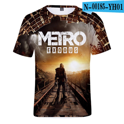 Game Metro Exodus 3D Print T-Shirt Men/Women Summer Fashion Short Sleeves Men Women Casual Trendy T Shirts Oversized