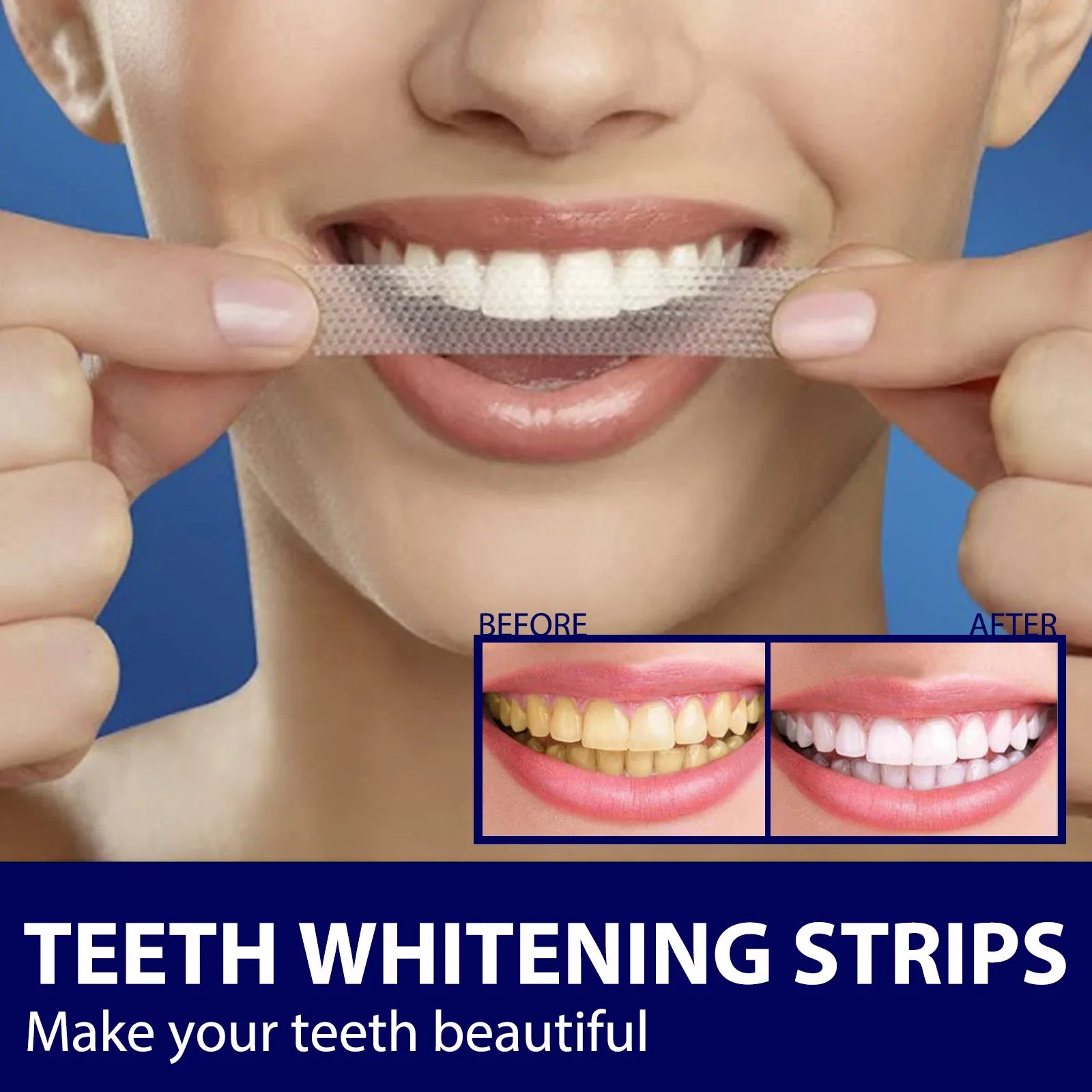Teeth Whitening Stickers Mint White Teeth Gel Tooth Whitener Strips Teeth Yellow Smoke Stains Tea Stains Oral Hygiene Care