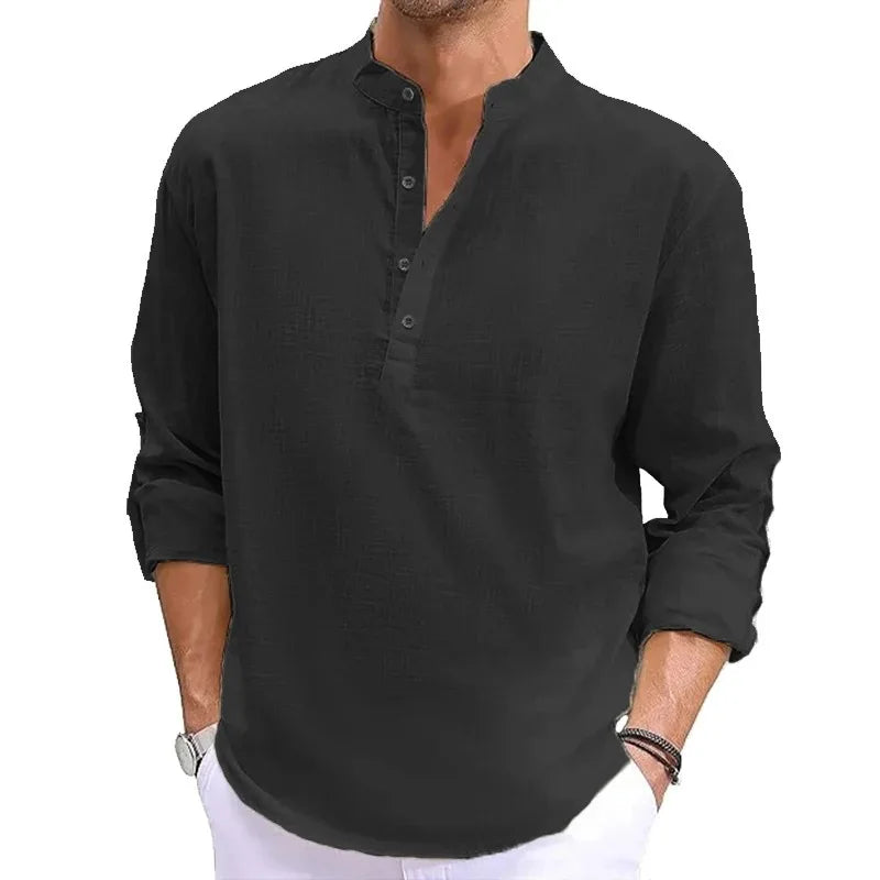 Animal Game Luxury Cotton Shirts for Men Casual Shirts Lightweight Long Henley Shirts Hawaiian Southern T Shirts for Man&