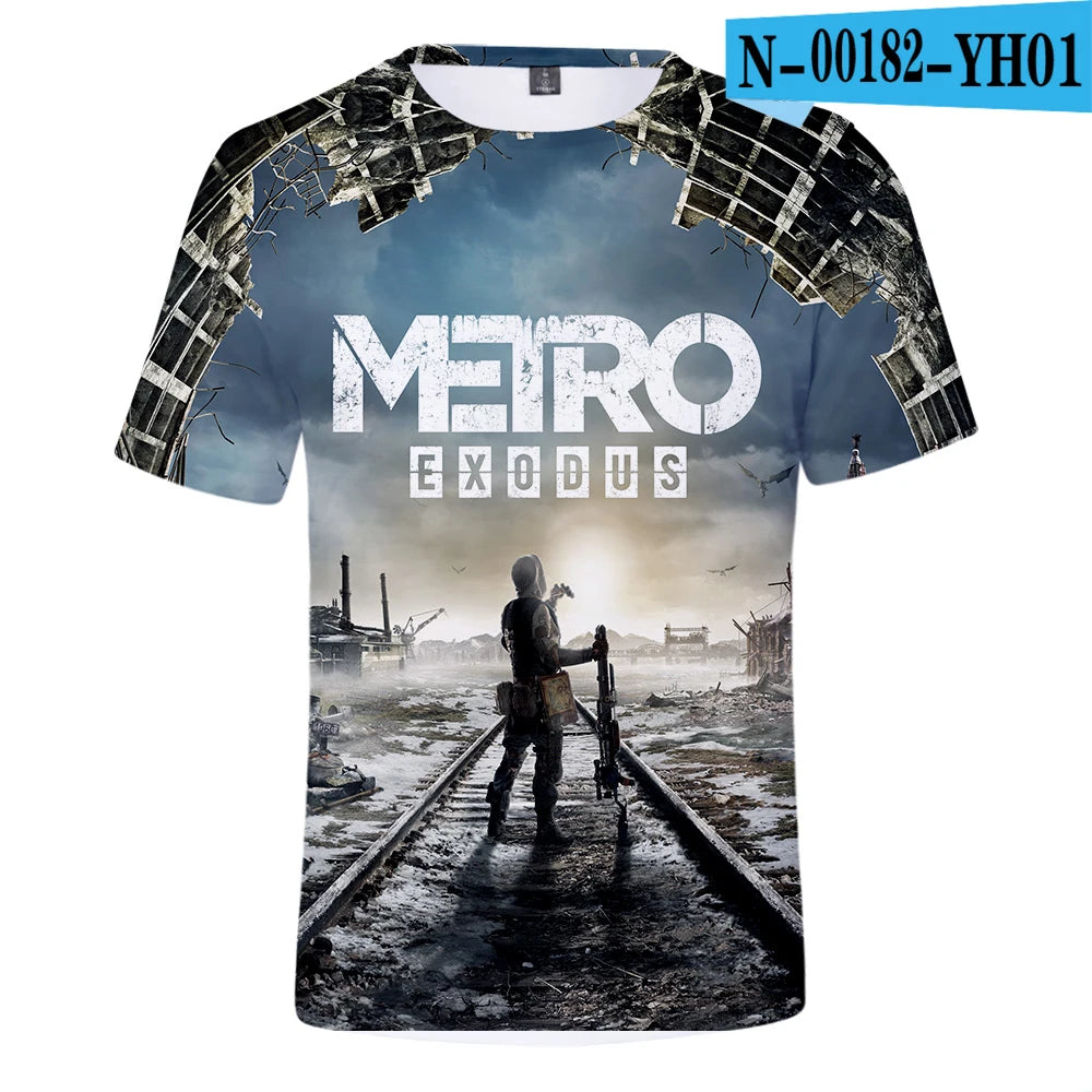 Game Metro Exodus 3D Print T-Shirt Men/Women Summer Fashion Short Sleeves Men Women Casual Trendy T Shirts Oversized