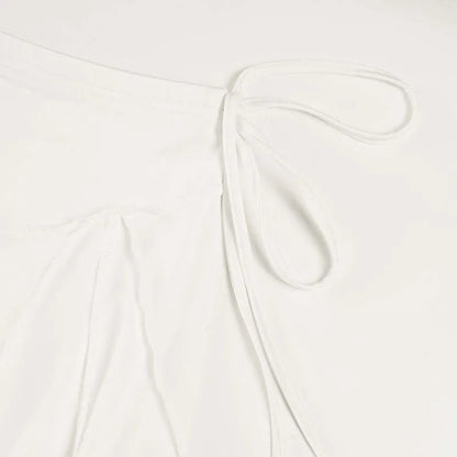 Vacation style temperament irregular European and American fashion spicy girl mid length skirt