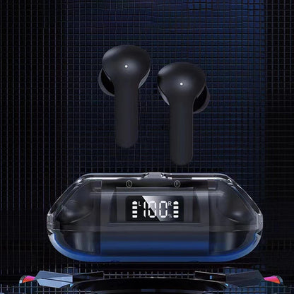 In-ear gaming and music earbuds with wireless charging case, offering clear sound quality, suitable for music, gaming, and sport