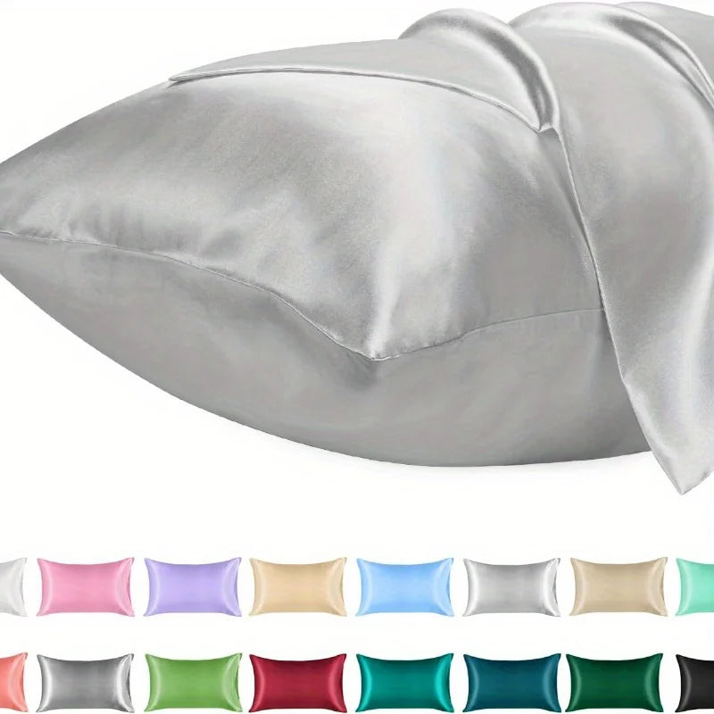 1PC Satin Pillowcase for Hair Similar to Silk Pillow Cases for Skin, Silky &amp; Soft Pillow Covers, Gifts for Her or Him