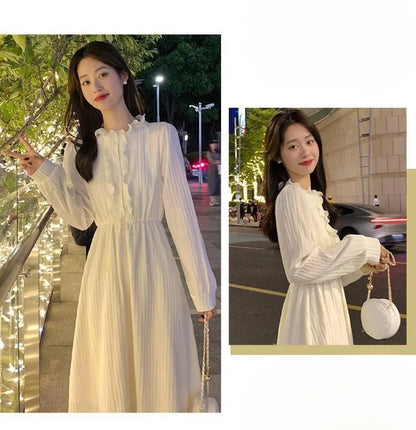 French Style Dress Spring Autumn Winter New Style Women&