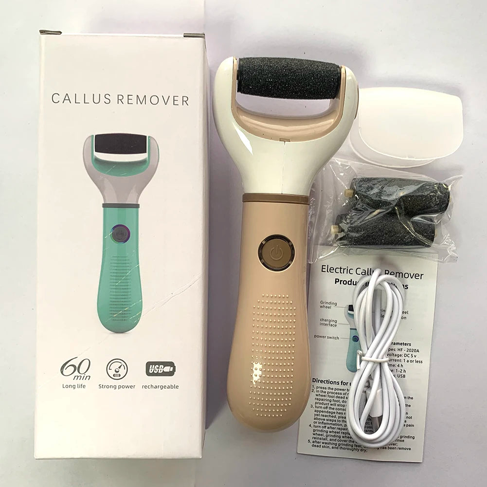 Wireless Foot Grinder USB Recharge Waterproof Anti Callus Dead Skin Cracks Pedicure Shaver Remove Dry Dead Cracked